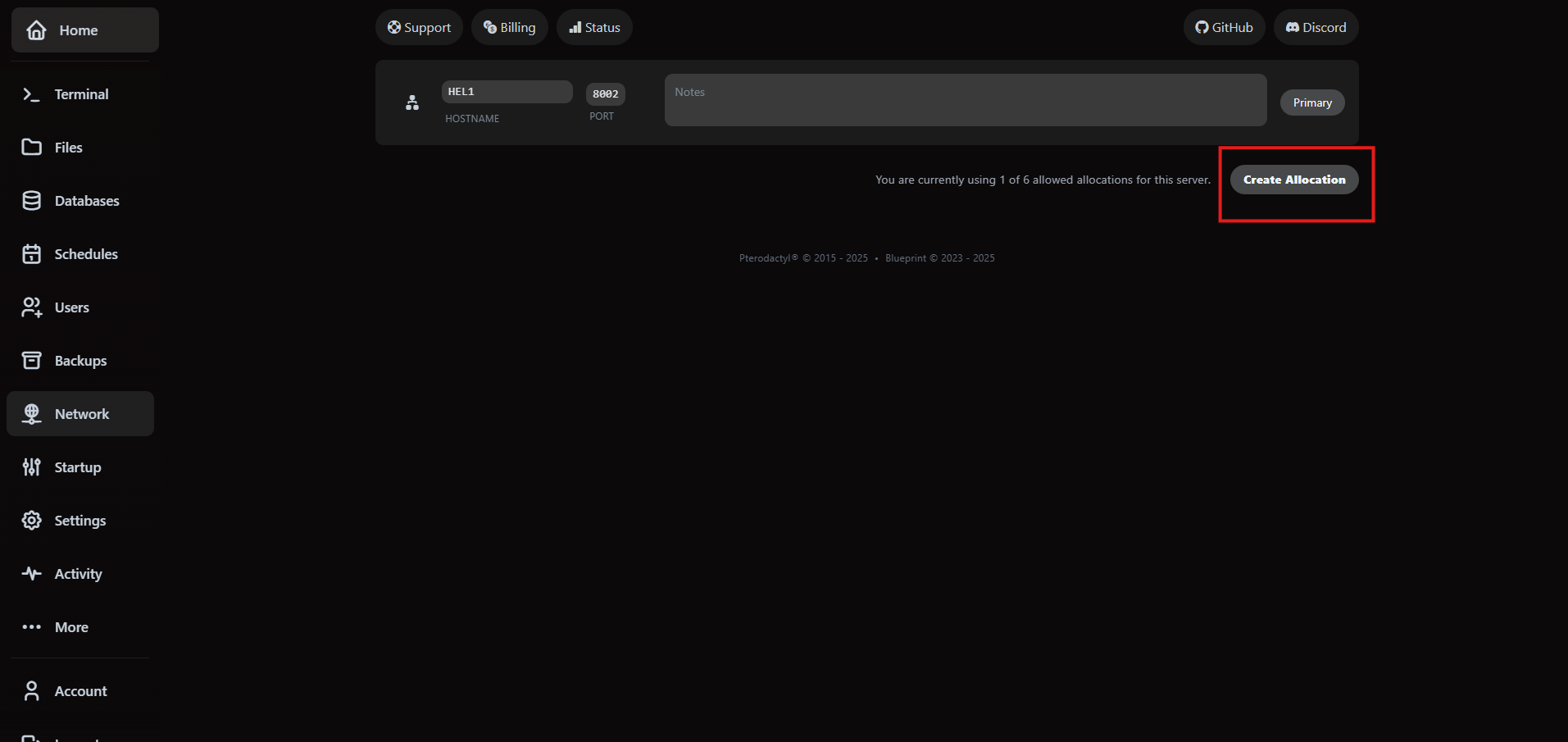 VaultScope network tab with the Add New Allocation button.